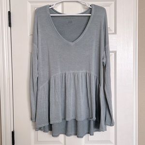Long sleeve peplum top